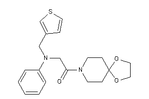 1-(1,4-dioxa-8-azaspiro[4.5]decan-8-yl)-2-[N-(3-thenyl)anilino]ethanone