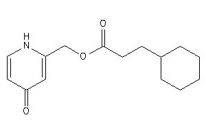 3-cyclohexylpropionic Acid (4-keto-1H-pyridin-2-yl)methyl Ester