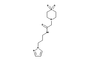 2-(1,1-diketo-1,4-thiazinan-4-yl)-N-(3-pyrazol-1-ylpropyl)acetamide