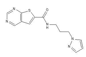 N-(3-pyrazol-1-ylpropyl)thieno[2,3-d]pyrimidine-6-carboxamide