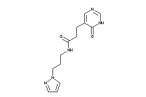 3-(6-keto-1H-pyrimidin-5-yl)-N-(3-pyrazol-1-ylpropyl)propionamide