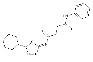 Image of N'-(2-cyclohexyl-2H-1,3,4-thiadiazol-5-ylidene)-N-phenyl-succinamide
