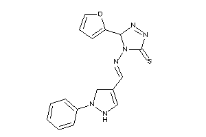 Image of 3-(2-furyl)-4-[(1-phenyl-3-pyrazolin-4-yl)methyleneamino]-3H-1,2,4-triazole-5-thione