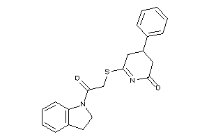 6-[(2-indolin-1-yl-2-keto-ethyl)thio]-4-phenyl-4,5-dihydro-3H-pyridin-2-one