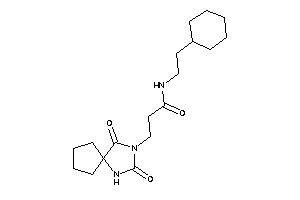 N-(2-cyclohexylethyl)-3-(2,4-diketo-1,3-diazaspiro[4.4]nonan-3-yl)propionamide