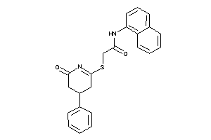 2-[(6-keto-4-phenyl-4,5-dihydro-3H-pyridin-2-yl)thio]-N-(1-naphthyl)acetamide