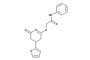 2-[[6-keto-4-(2-thienyl)-4,5-dihydro-3H-pyridin-2-yl]thio]-N-phenyl-acetamide