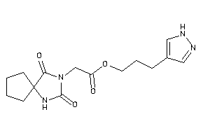 2-(2,4-diketo-1,3-diazaspiro[4.4]nonan-3-yl)acetic Acid 3-(1H-pyrazol-4-yl)propyl Ester