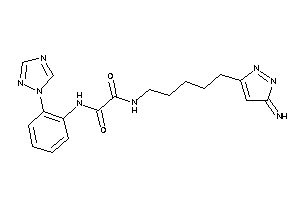 Image of N-[5-(5-iminopyrazol-3-yl)pentyl]-N'-[2-(1,2,4-triazol-1-yl)phenyl]oxamide