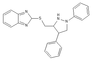 Image of 2-[(1,4-diphenylpyrazolidin-3-yl)methylthio]-2H-benzimidazole