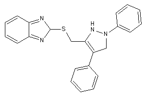 Image of 2-[(1,4-diphenyl-3-pyrazolin-3-yl)methylthio]-2H-benzimidazole