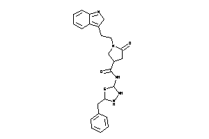 Image of N-(5-benzyl-1,3,4-thiadiazolidin-2-yl)-1-[2-(2H-indol-3-yl)ethyl]-5-keto-pyrrolidine-3-carboxamide
