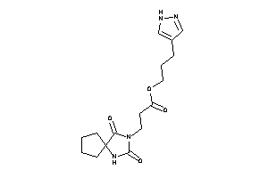3-(2,4-diketo-1,3-diazaspiro[4.4]nonan-3-yl)propionic Acid 3-(1H-pyrazol-4-yl)propyl Ester