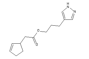 2-cyclopent-2-en-1-ylacetic Acid 3-(1H-pyrazol-4-yl)propyl Ester