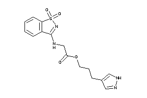 2-[(1,1-diketo-1,2-benzothiazol-3-yl)amino]acetic Acid 3-(1H-pyrazol-4-yl)propyl Ester