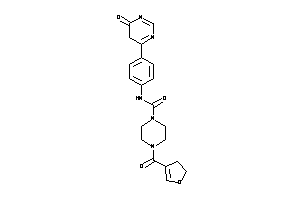 4-(2,3-dihydrofuran-4-carbonyl)-N-[4-(6-keto-5H-pyrimidin-4-yl)phenyl]piperazine-1-carboxamide