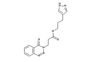 3-(4-keto-1,2,3-benzotriazin-3-yl)propionic Acid 3-(1H-pyrazol-4-yl)propyl Ester