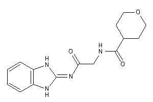 Image of N-[2-(1,3-dihydrobenzimidazol-2-ylideneamino)-2-keto-ethyl]tetrahydropyran-4-carboxamide