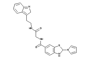 Image of N-[2-[2-(2H-indol-3-yl)ethylamino]-2-keto-ethyl]-2-pyrrol-1-yl-2,3-dihydro-1,3-benzothiazole-6-carboxamide
