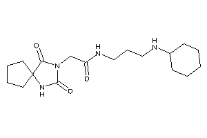 N-[3-(cyclohexylamino)propyl]-2-(2,4-diketo-1,3-diazaspiro[4.4]nonan-3-yl)acetamide