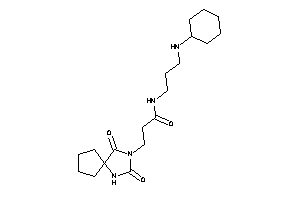 Image of N-[3-(cyclohexylamino)propyl]-3-(2,4-diketo-1,3-diazaspiro[4.4]nonan-3-yl)propionamide