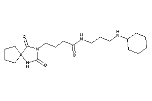 N-[3-(cyclohexylamino)propyl]-4-(2,4-diketo-1,3-diazaspiro[4.4]nonan-3-yl)butyramide