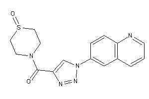 (1-keto-1,4-thiazinan-4-yl)-[1-(6-quinolyl)triazol-4-yl]methanone