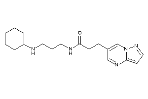 N-[3-(cyclohexylamino)propyl]-3-pyrazolo[1,5-a]pyrimidin-6-yl-propionamide