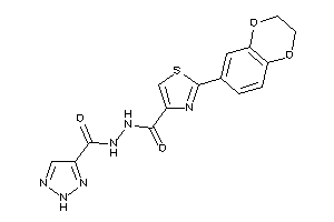 2-(2,3-dihydro-1,4-benzodioxin-6-yl)-N'-(2H-triazole-4-carbonyl)thiazole-4-carbohydrazide