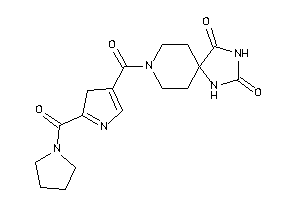 Image of 8-[2-(pyrrolidine-1-carbonyl)-3H-pyrrole-4-carbonyl]-2,4,8-triazaspiro[4.5]decane-1,3-quinone