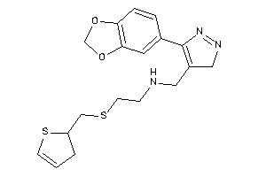 [5-(1,3-benzodioxol-5-yl)-3H-pyrazol-4-yl]methyl-[2-(2,3-dihydrothiophen-2-ylmethylthio)ethyl]amine