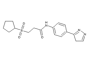 3-cyclopentylsulfonyl-N-[4-(4H-pyrazol-3-yl)phenyl]propionamide