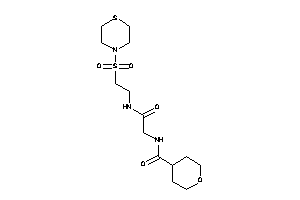 N-[2-keto-2-(2-thiomorpholinosulfonylethylamino)ethyl]tetrahydropyran-4-carboxamide