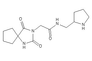 Image of 2-(2,4-diketo-1,3-diazaspiro[4.4]nonan-3-yl)-N-(pyrrolidin-2-ylmethyl)acetamide
