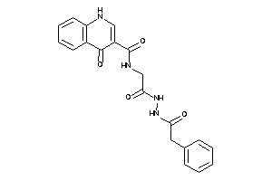 4-keto-N-[2-keto-2-[N'-(2-phenylacetyl)hydrazino]ethyl]-1H-quinoline-3-carboxamide