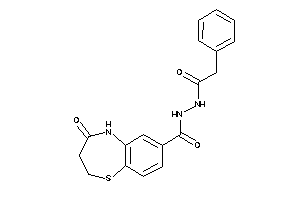 4-keto-N'-(2-phenylacetyl)-3,5-dihydro-2H-1,5-benzothiazepine-7-carbohydrazide