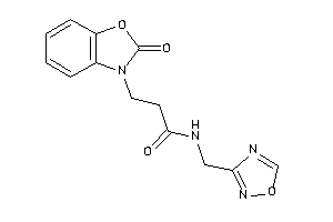 3-(2-keto-1,3-benzoxazol-3-yl)-N-(1,2,4-oxadiazol-3-ylmethyl)propionamide