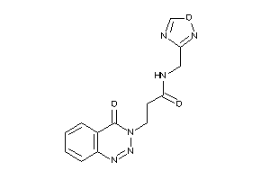 3-(4-keto-1,2,3-benzotriazin-3-yl)-N-(1,2,4-oxadiazol-3-ylmethyl)propionamide