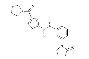 N-[3-(2-ketopyrrolidino)phenyl]-5-(pyrrolidine-1-carbonyl)-2H-pyrrole-3-carboxamide