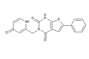 3-[(4-keto-1H-pyridin-2-yl)methyl]-6-phenyl-1H-thieno[2,3-d]pyrimidine-2,4-quinone