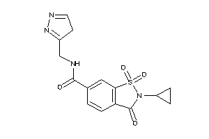 2-cyclopropyl-1,1,3-triketo-N-(4H-pyrazol-3-ylmethyl)-1,2-benzothiazole-6-carboxamide