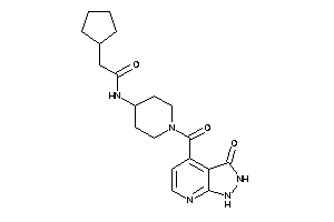 2-cyclopentyl-N-[1-(3-keto-1,2-dihydropyrazolo[3,4-b]pyridine-4-carbonyl)-4-piperidyl]acetamide