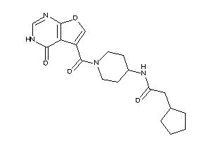 2-cyclopentyl-N-[1-(4-keto-3H-furo[2,3-d]pyrimidine-5-carbonyl)-4-piperidyl]acetamide