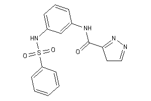 N-[3-(benzenesulfonamido)phenyl]-4H-pyrazole-3-carboxamide