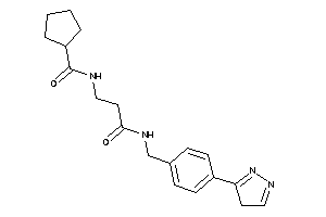 N-[3-keto-3-[[4-(4H-pyrazol-3-yl)benzyl]amino]propyl]cyclopentanecarboxamide