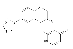 4-[(4-keto-1H-pyridin-2-yl)methyl]-6-thiazol-4-yl-1,4-benzoxazin-3-one