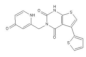 3-[(4-keto-1H-pyridin-2-yl)methyl]-5-(2-thienyl)-1H-thieno[2,3-d]pyrimidine-2,4-quinone