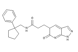 3-(6-keto-1,5-dihydropyrazolo[3,4-b]pyridin-5-yl)-N-[(1-phenylcyclopentyl)methyl]propionamide