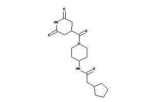 2-cyclopentyl-N-[1-(2,6-diketoisonipecotoyl)-4-piperidyl]acetamide