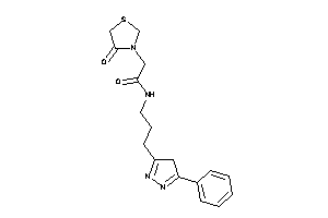 2-(4-ketothiazolidin-3-yl)-N-[3-(5-phenyl-4H-pyrazol-3-yl)propyl]acetamide